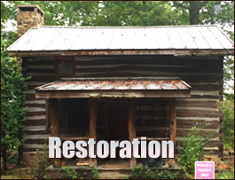 Historic Log Cabin Restoration  Linville, North Carolina